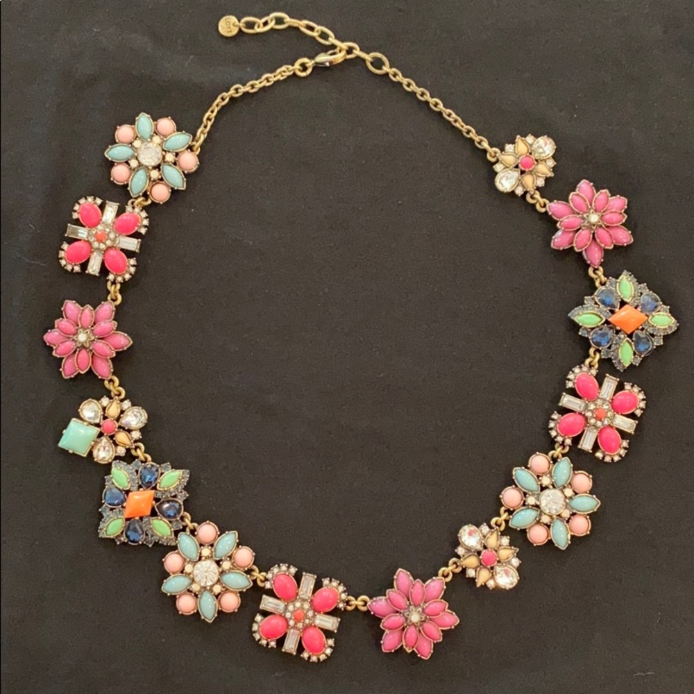 Loft Colorful Crystal Statement Necklace